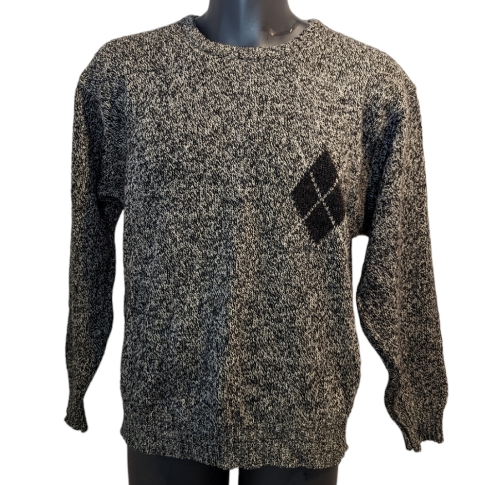 𝅺vintage marled grey wool sweater medium